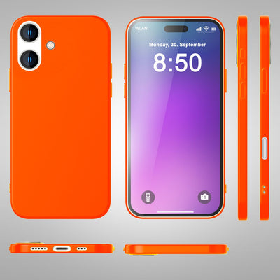 NALIA Neon Silikonhülle für iPhone 16 Plus – Soft-Touch & Signal-Neon – NEONSHOCK (Matte Schutzhülle) – Marke aus Berlin Pink NALIA Neon Hülle