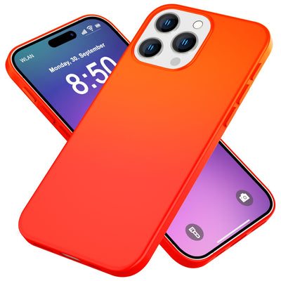 NALIA Neon Silikonhülle für iPhone 16 Pro – Soft-Touch & Signal-Neon – NEONSHOCK (Matte Schutzhülle) – Marke aus Berlin Orange NALIA Protective Hülle
