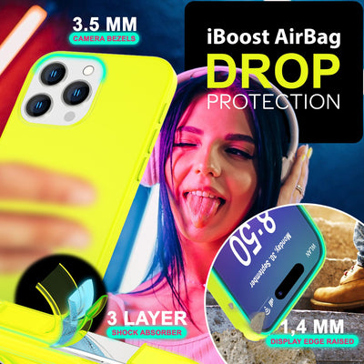 NALIA Neon Silikonhülle für iPhone 16 Pro Max – Soft-Touch & Signal-Neon – NEONSHOCK (Matte Schutzhülle) – Marke aus Berlin Gelb NALIA Neon Hülle