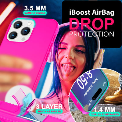 NALIA Neon Silikonhülle für iPhone 16 Pro Max – Soft-Touch & Signal-Neon – NEONSHOCK (Matte Schutzhülle) – Marke aus Berlin Pink NALIA Neon Hülle