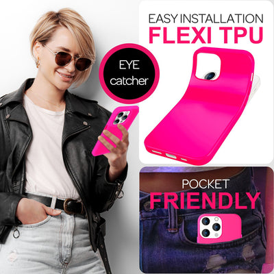 NALIA Neon Silikonhülle für iPhone 16 Pro Max – Soft-Touch & Signal-Neon – NEONSHOCK (Matte Schutzhülle) – Marke aus Berlin Pink NALIA Neon Hülle