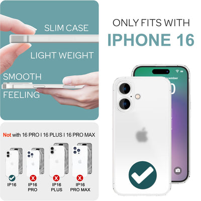 NALIA Ultra Slim Hardcase für iPhone 16 – Matt-Transparent & 0.3mm Dünn – PHANTOM (Dünnes Cover & Kamera-Vollschutz) – Marke aus Berlin Weiß NALIA SlimFit Hülle