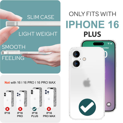 NALIA Ultra Slim Hardcase für iPhone 16 Plus – Matt-Transparent & 0.3mm Dünn – PHANTOM (Dünnes Cover & Kamera-Vollschutz) – Marke aus Berlin Weiß NALIA SlimFit Hülle