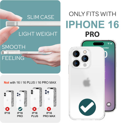 NALIA Ultra Slim Hardcase für iPhone 16 Pro – Matt-Transparent & 0.3mm Dünn – PHANTOM (Dünnes Cover & Kamera-Vollschutz) – Marke aus Berlin Weiß NALIA SlimFit Hülle