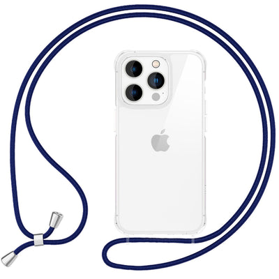 iPhone 16 Pro Max Handykette Handyhülle NALIA Case Cover Necklace Band Dunkelblau NALIA Transparente Hülle