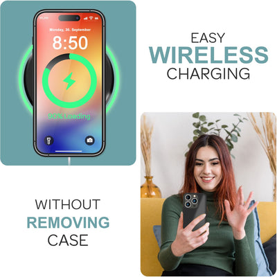 NALIA Matte Handyhülle für iPhone 16 Pro Max – Stoßfester Silikon-Rahmen & Semi-Transparent – FUZION (Anti-Fingerprint Case) – Marke aus Berlin Schwarz NALIA Protective Hülle