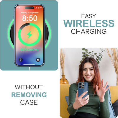 NALIA Matte Handyhülle für iPhone 16 Pro Max – Stoßfester Silikon-Rahmen & Semi-Transparent – FUZION (Anti-Fingerprint Case) – Marke aus Berlin Dunkelblau NALIA Protective Hülle