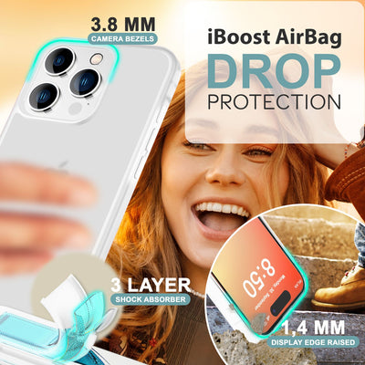 NALIA Matte Handyhülle für iPhone 16 Pro Max – Stoßfester Silikon-Rahmen & Semi-Transparent – FUZION (Anti-Fingerprint Case) – Marke aus Berlin Weiß NALIA Protective Hülle