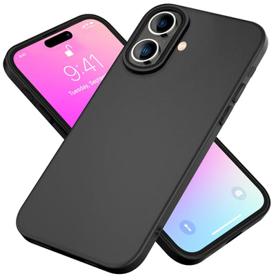 NALIA Silikonhülle für iPhone 16 – Matt & Griffig Soft-Touch – ASTRON (Flexibles TPU Case & Stoßfest) – Marke aus Berlin
