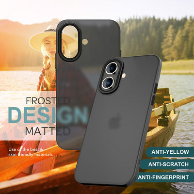 NALIA Silikonhülle für iPhone 16 – Matt & Griffig Soft-Touch – ASTRON (Flexibles TPU Case & Stoßfest) – Marke aus Berlin