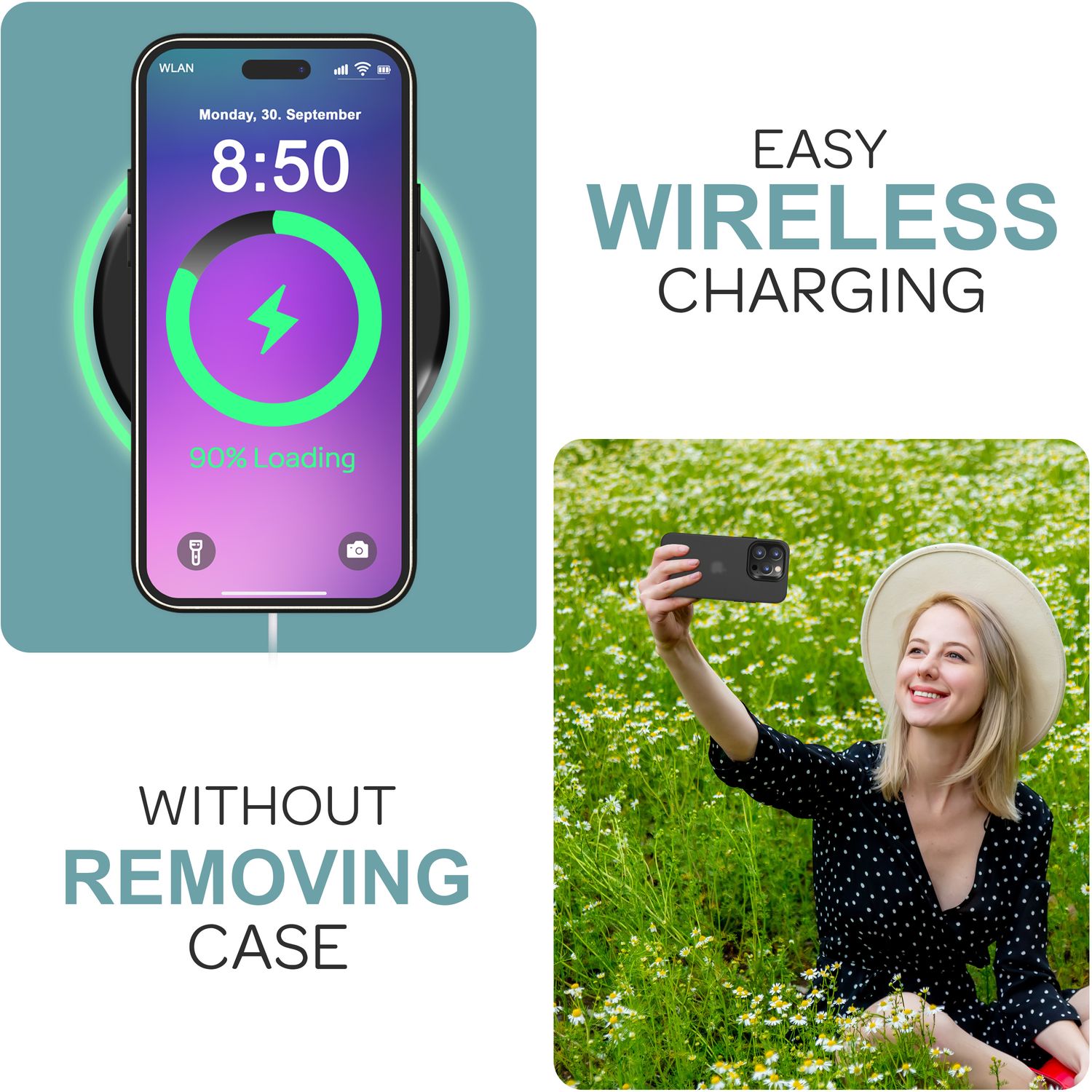 NALIA Fein Mattierte Silikonhülle für iPhone 16 Pro, Rutschfeste Handyhülle, Stoßfeste Fallschutz Hülle Grau Transparent NALIA Protective Hülle