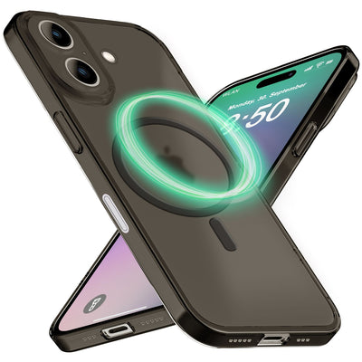 NALIA Ultra-Slim Hardcase für iPhone 16 – MagSafe kompatibel & 0.3mm Dünn – THINIX (Mattes & Schlankes Case) – Marke aus Berlin Taupe Transparent NALIA SlimFit Hülle