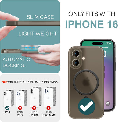 NALIA Ultra-Slim Hardcase für iPhone 16 – MagSafe kompatibel & 0.3mm Dünn – THINIX (Mattes & Schlankes Case) – Marke aus Berlin Taupe Transparent NALIA SlimFit Hülle
