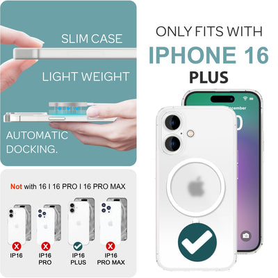 NALIA Ultra-Slim Hardcase für iPhone 16 Plus – MagSafe kompatibel & 0.3mm Dünn – THINIX (Mattes & Schlankes Case) – Marke aus Berlin Weiß Transparent NALIA SlimFit Hülle