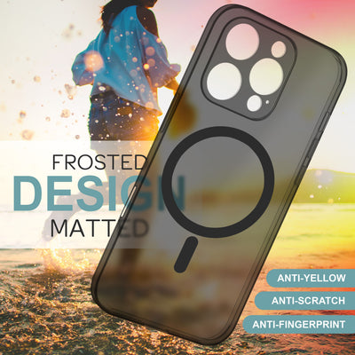 NALIA Ultra-Slim Hardcase für iPhone 16 Pro – MagSafe kompatibel & 0.3mm Dünn – THINIX (Mattes & Schlankes Case) – Marke aus Berlin Grau Transparent NALIA SlimFit Hülle