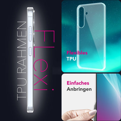 NALIA Transparente Silikonhülle für Samsung Galaxy S25 – Anti-Gelb & Rutschfest – GLAZE (Handyhülle Kristallklar, Schlank & Stoßfest) – Marke aus Berlin Default Title NALIA Transparente Hülle