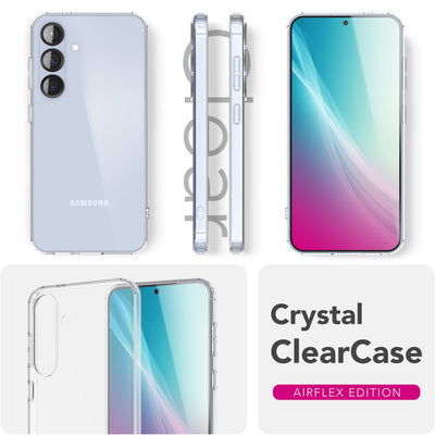 NALIA Transparente Silikonhülle für Samsung Galaxy S25 – Anti-Gelb & Rutschfest – GLAZE (Handyhülle Kristallklar, Schlank & Stoßfest) – Marke aus Berlin Default Title NALIA Transparente Hülle