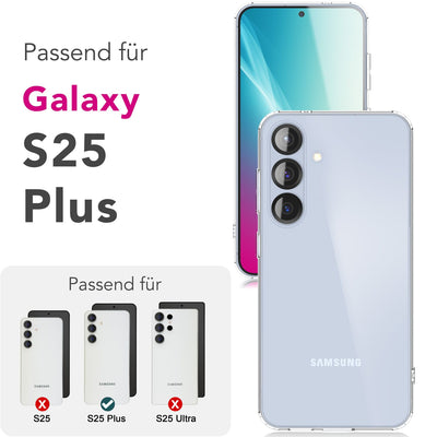 NALIA Transparente Silikonhülle für Samsung Galaxy S25 Plus – Anti-Gelb & Rutschfest – GLAZE (Handyhülle Kristallklar, Schlank & Stoßfest) – Marke aus Berlin Default Title NALIA Transparente Hülle