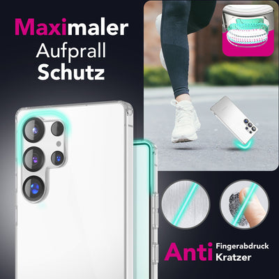 NALIA Transparente Silikonhülle für Samsung Galaxy S25 Ultra – Anti-Gelb & Rutschfest – GLAZE (Handyhülle Kristallklar, Schlank & Stoßfest) – Marke aus Berlin Default Title NALIA Transparente Hülle