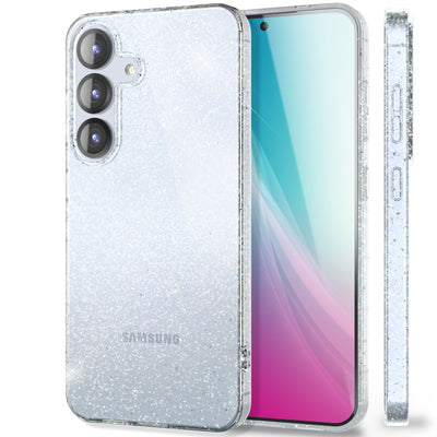 NALIA Glitzerhülle für Samsung Galaxy S25 – Funkelndes Silikon Case – DAZZLIN (Transparent & Stoßfest) – Marke aus Berlin Default Title NALIA Transparente Hülle