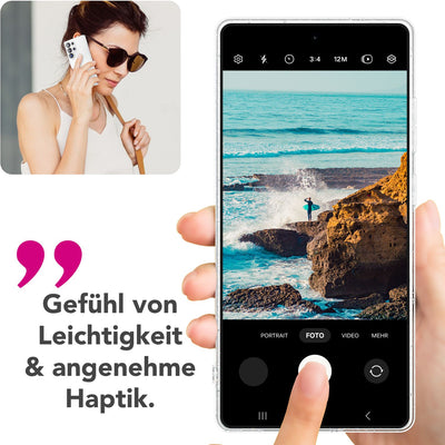 NALIA Glitzerhülle für Samsung Galaxy S25 Ultra – Funkelndes Silikon Case – DAZZLIN (Transparent & Stoßfest) – Marke aus Berlin Default Title NALIA Transparente Hülle