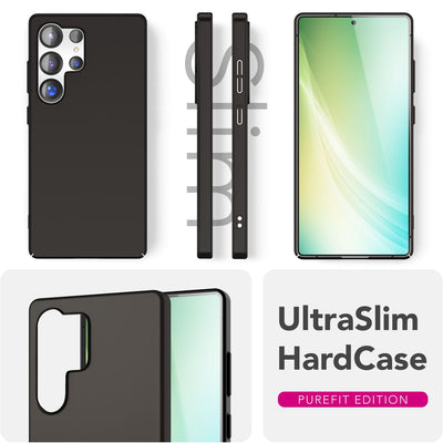 NALIA Ultra Slim Hardcase für Samsung Galaxy S25 Ultra – Anti-Fingerabdruck & 0.5mm Dünn – PUREFIT (Matt & Leicht) – Marke aus Berlin Tiefschwarz NALIA SlimFit Hülle