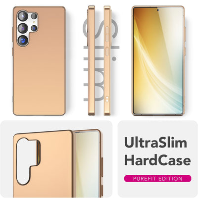 NALIA Ultra Slim Hardcase für Samsung Galaxy S25 Ultra – Anti-Fingerabdruck & 0.5mm Dünn – PUREFIT (Matt & Leicht) – Marke aus Berlin Champagner Gold NALIA SlimFit Hülle