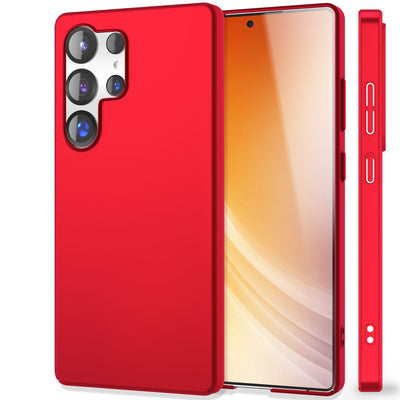 NALIA Ultra Slim Hardcase für Samsung Galaxy S25 Ultra – Anti-Fingerabdruck & 0.5mm Dünn – PUREFIT (Matt & Leicht) – Marke aus Berlin Flammenrot NALIA SlimFit Hülle
