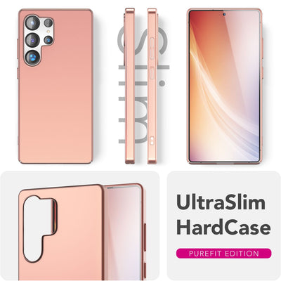 NALIA Ultra Slim Hardcase für Samsung Galaxy S25 Ultra – Anti-Fingerabdruck & 0.5mm Dünn – PUREFIT (Matt & Leicht) – Marke aus Berlin Altroségold NALIA SlimFit Hülle