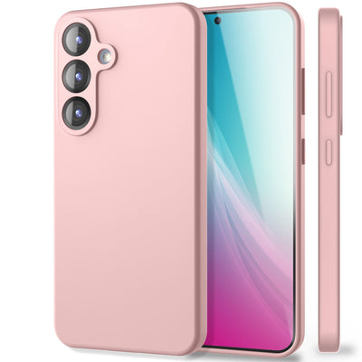 NALIA Silikonhülle für Samsung Galaxy S25 – Kameraschutz & Innenfutter – PHOENIX (Soft-Touch Case) – Marke aus Berlin Puderrosa NALIA Protective Hülle