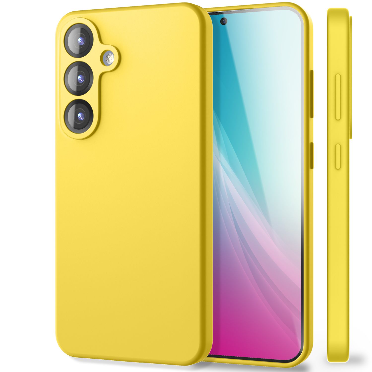 NALIA Phoenix für Samsung Galaxy S25 Hülle, Abwischbare Weiche Schutzhülle aus Flüssigsilikon, Mikrofaser Innenfutter, Rutschfeste Handyhülle, Seidige Silikonhülle