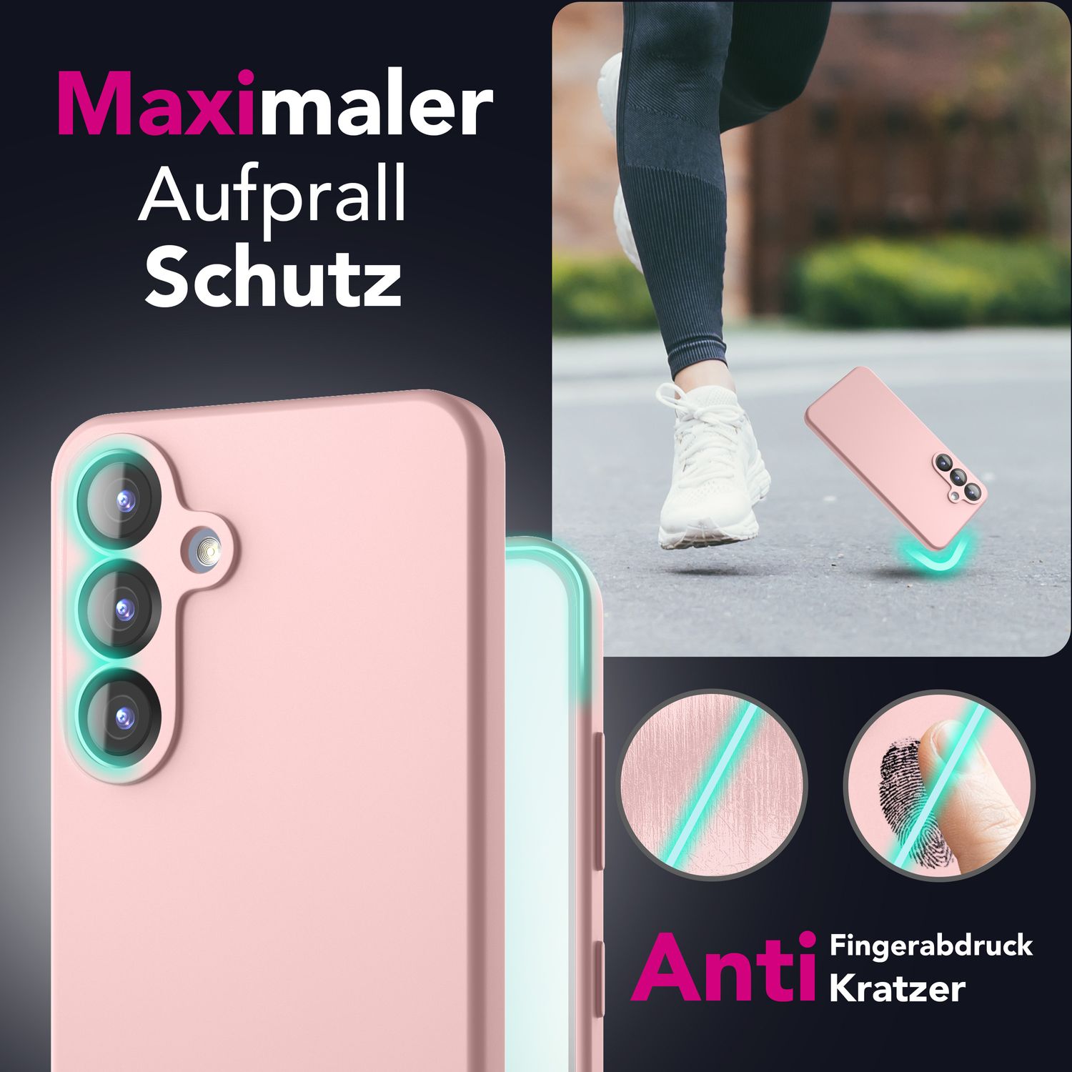NALIA Phoenix für Samsung Galaxy S25 Hülle, Abwischbare Weiche Schutzhülle aus Flüssigsilikon, Mikrofaser Innenfutter, Rutschfeste Handyhülle, Seidige Silikonhülle
