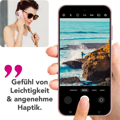 NALIA Silikonhülle für Samsung Galaxy S25 – Kameraschutz & Innenfutter – PHOENIX (Soft-Touch Case) – Marke aus Berlin Puderrosa NALIA Protective Hülle