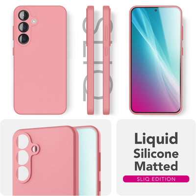 NALIA Silikonhülle für Samsung Galaxy S25 – Kameraschutz & Innenfutter – PHOENIX (Soft-Touch Case) – Marke aus Berlin Sanftrosa NALIA Protective Hülle