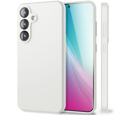 NALIA Silikonhülle für Samsung Galaxy S25 Plus – Kameraschutz & Innenfutter – PHOENIX (Soft-Touch Case) – Marke aus Berlin Schneeweiß NALIA Protective Hülle