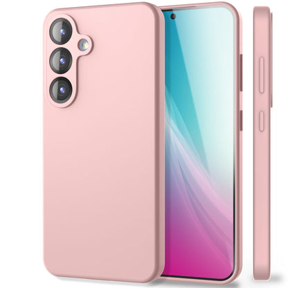 NALIA Phoenix für Samsung Galaxy S25 Plus Hülle, Abwischbare Geschmeidige Flüssigsilikon Handyhülle, Inneres Mikrofaser-Futter, Samtig Weiche Silikon Schutzhülle Puderrosa NALIA Protective Hülle