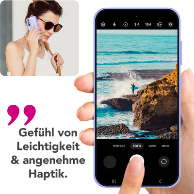 NALIA Silikonhülle für Samsung Galaxy S25 Plus – Kameraschutz & Innenfutter – PHOENIX (Soft-Touch Case) – Marke aus Berlin Lavendel NALIA Protective Hülle