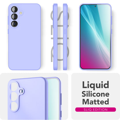 NALIA Phoenix für Samsung Galaxy S25 Plus Hülle, Abwischbare Geschmeidige Flüssigsilikon Handyhülle, Inneres Mikrofaser-Futter, Samtig Weiche Silikon Schutzhülle Lavendel NALIA Protective Hülle