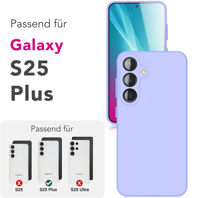 NALIA Silikonhülle für Samsung Galaxy S25 Plus – Kameraschutz & Innenfutter – PHOENIX (Soft-Touch Case) – Marke aus Berlin Lavendel NALIA Protective Hülle