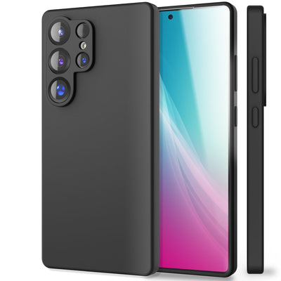 NALIA Silikonhülle für Samsung Galaxy S25 Ultra – Kameraschutz & Innenfutter – PHOENIX (Soft-Touch Case) – Marke aus Berlin Graphit Schwarz NALIA Protective Hülle