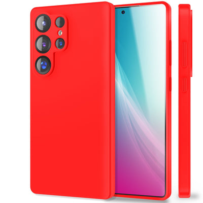 NALIA Silikonhülle für Samsung Galaxy S25 Ultra – Kameraschutz & Innenfutter – PHOENIX (Soft-Touch Case) – Marke aus Berlin Flammenrot NALIA Protective Hülle