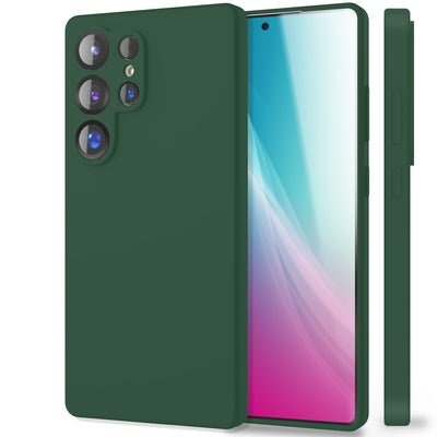 NALIA Silikonhülle für Samsung Galaxy S25 Ultra – Kameraschutz & Innenfutter – PHOENIX (Soft-Touch Case) – Marke aus Berlin Waldnacht Grün NALIA Protective Hülle