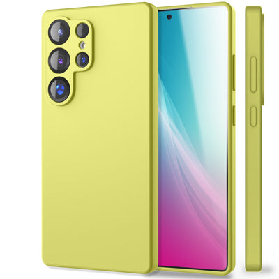 NALIA Silikonhülle für Samsung Galaxy S25 Ultra – Kameraschutz & Innenfutter – PHOENIX (Soft-Touch Case) – Marke aus Berlin Limonengrün NALIA Protective Hülle