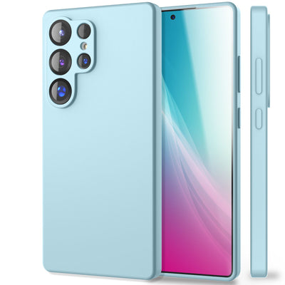 NALIA Silikonhülle für Samsung Galaxy S25 Ultra – Kameraschutz & Innenfutter – PHOENIX (Soft-Touch Case) – Marke aus Berlin Eisblau NALIA Protective Hülle