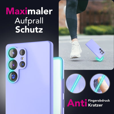 NALIA Silikonhülle für Samsung Galaxy S25 Ultra – Kameraschutz & Innenfutter – PHOENIX (Soft-Touch Case) – Marke aus Berlin Lavendel NALIA Protective Hülle