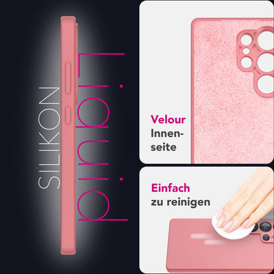 NALIA Silikonhülle für Samsung Galaxy S25 Ultra – Kameraschutz & Innenfutter – PHOENIX (Soft-Touch Case) – Marke aus Berlin Sanftrosa NALIA Protective Hülle
