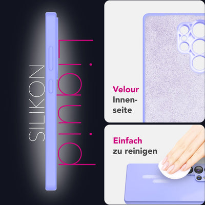 NALIA Silikonhülle für Samsung Galaxy S25 Ultra – Kameraschutz & Innenfutter – PHOENIX (Soft-Touch Case) – Marke aus Berlin Lavendel NALIA Protective Hülle