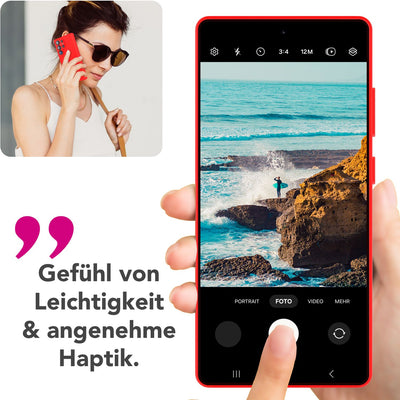 NALIA Silikonhülle für Samsung Galaxy S25 Ultra – Kameraschutz & Innenfutter – PHOENIX (Soft-Touch Case) – Marke aus Berlin Flammenrot NALIA Protective Hülle