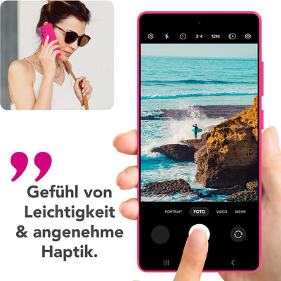 NALIA Silikonhülle für Samsung Galaxy S25 Ultra – Kameraschutz & Innenfutter – PHOENIX (Soft-Touch Case) – Marke aus Berlin Neon Pink NALIA Protective Hülle