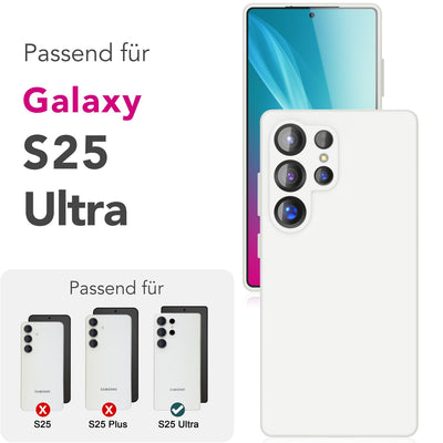 NALIA Silikonhülle für Samsung Galaxy S25 Ultra – Kameraschutz & Innenfutter – PHOENIX (Soft-Touch Case) – Marke aus Berlin Schneeweiß NALIA Protective Hülle